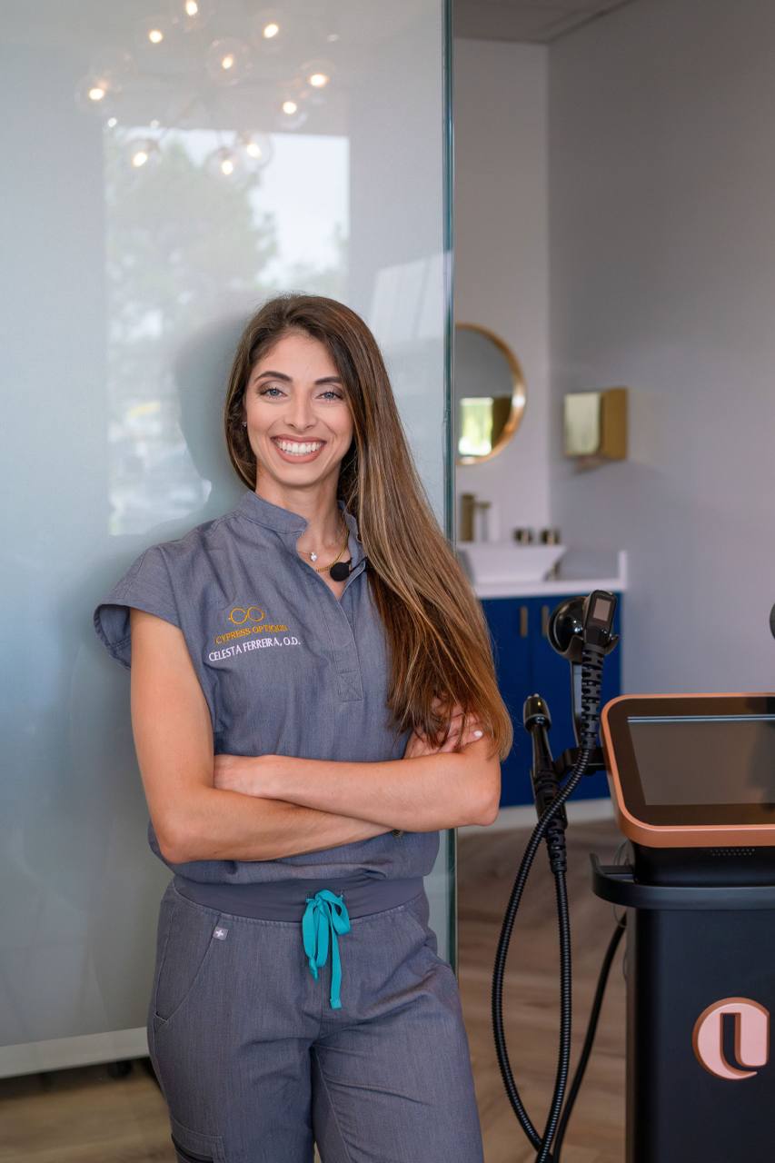 Dr. Celesta Ferreira consulting in clinic